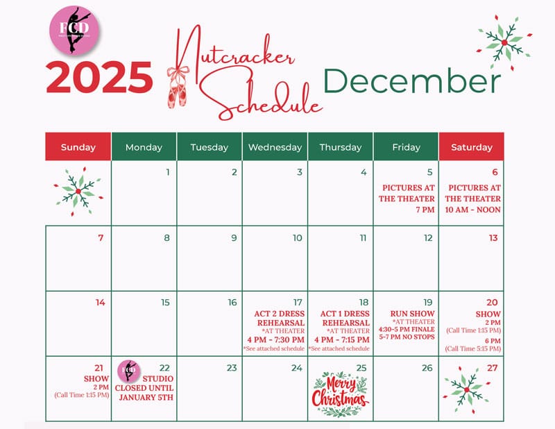 Nutcracker Calendar 2025